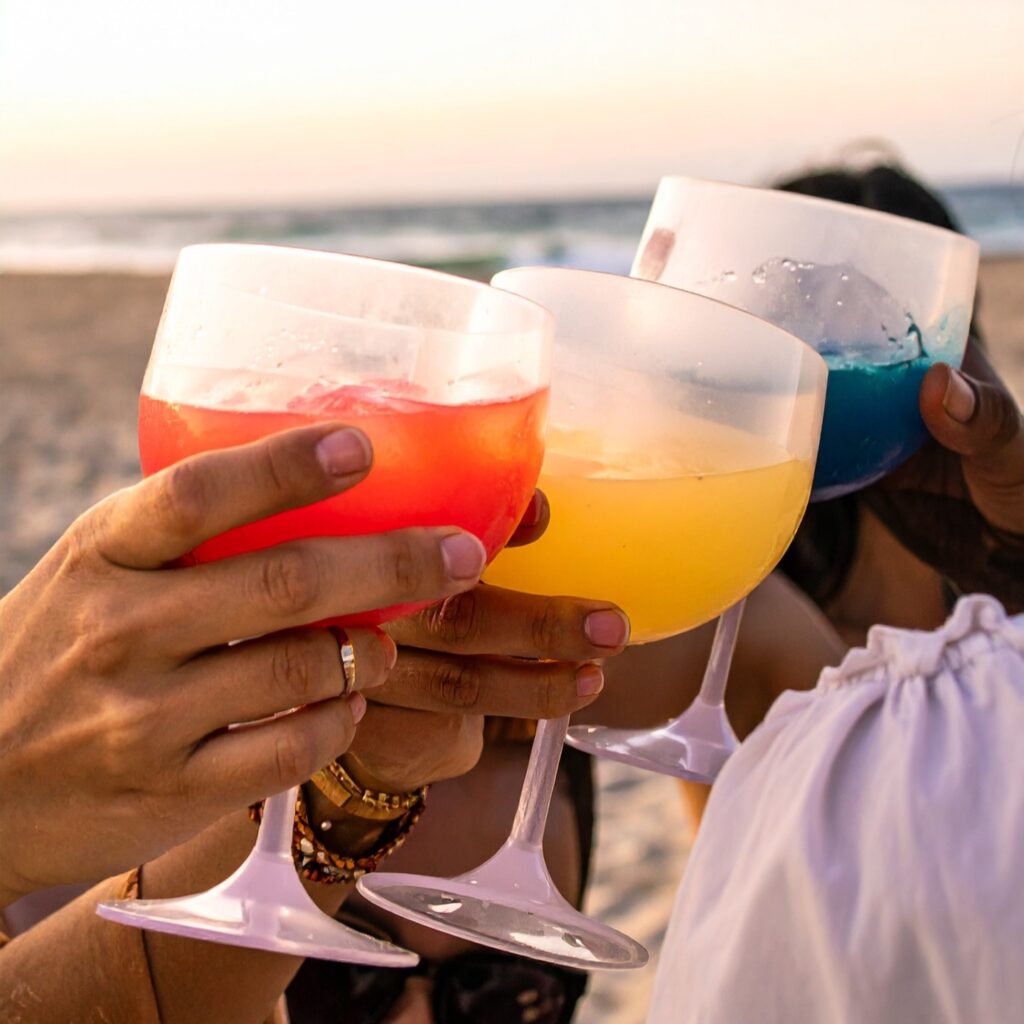 Cristalería para cada tipo de cliente en beach clubs